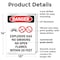 Signmission Explosive Gas No Smoking Danger Sign, Plastic, 10in W x 14in L, 2PK OS-2PACK-DS-P-1014-V-1209 - alternate 2